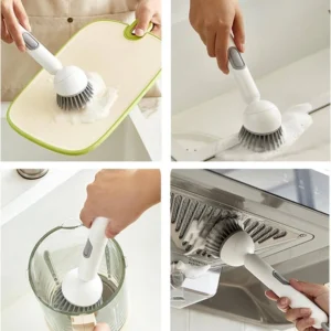 Soap Dispensing Dish Scrub Brush with Refillable Handle