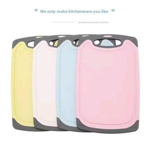 Non-Slip Plastic Chopping Board with Handle & Juice Groove