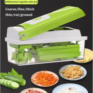 14-in-1 Multifunctional Vegetable Chopper with Blades & Container
